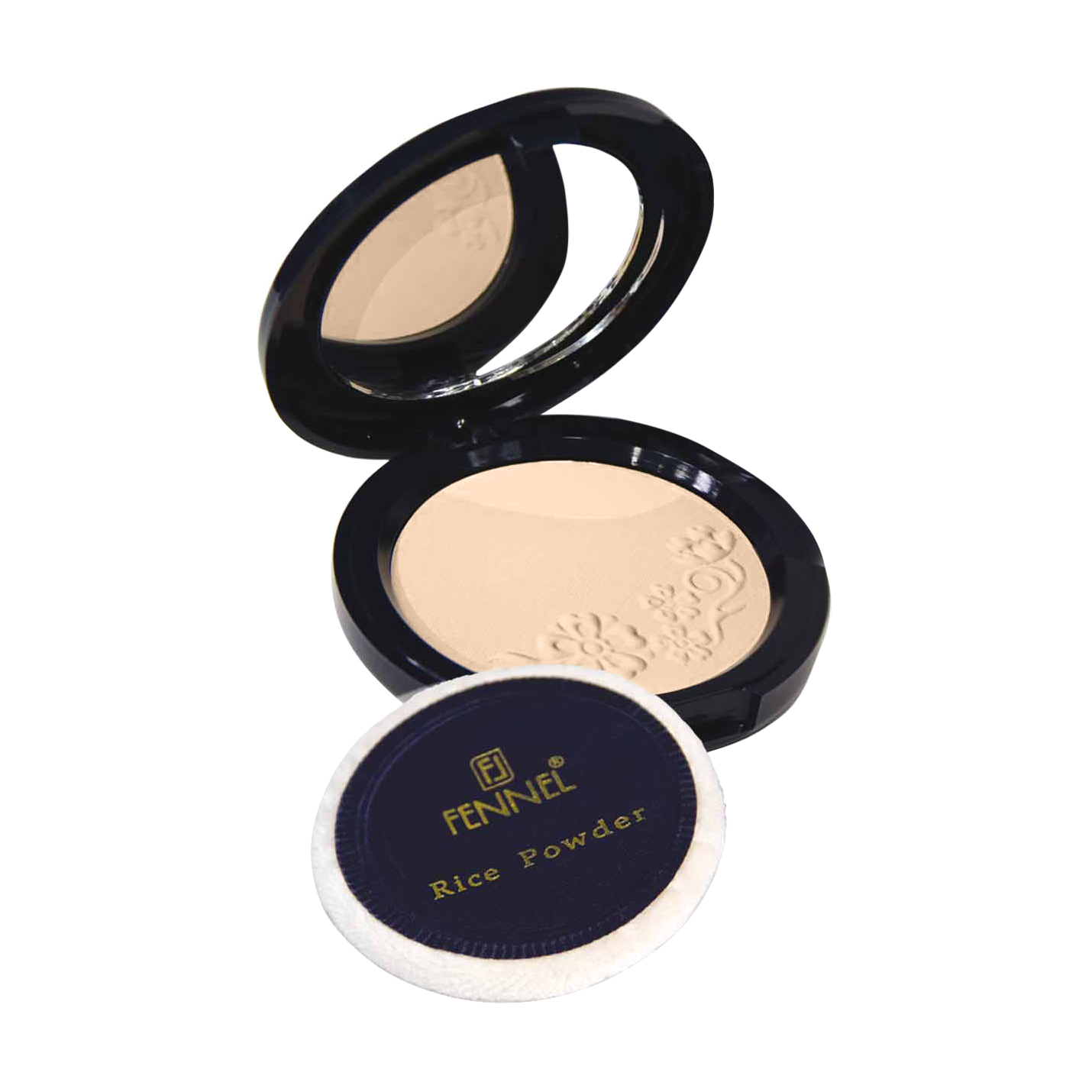 Компактна рисова пудра для обличчя Fennel Rice Powder з дзеркалом, Beige, 17 г